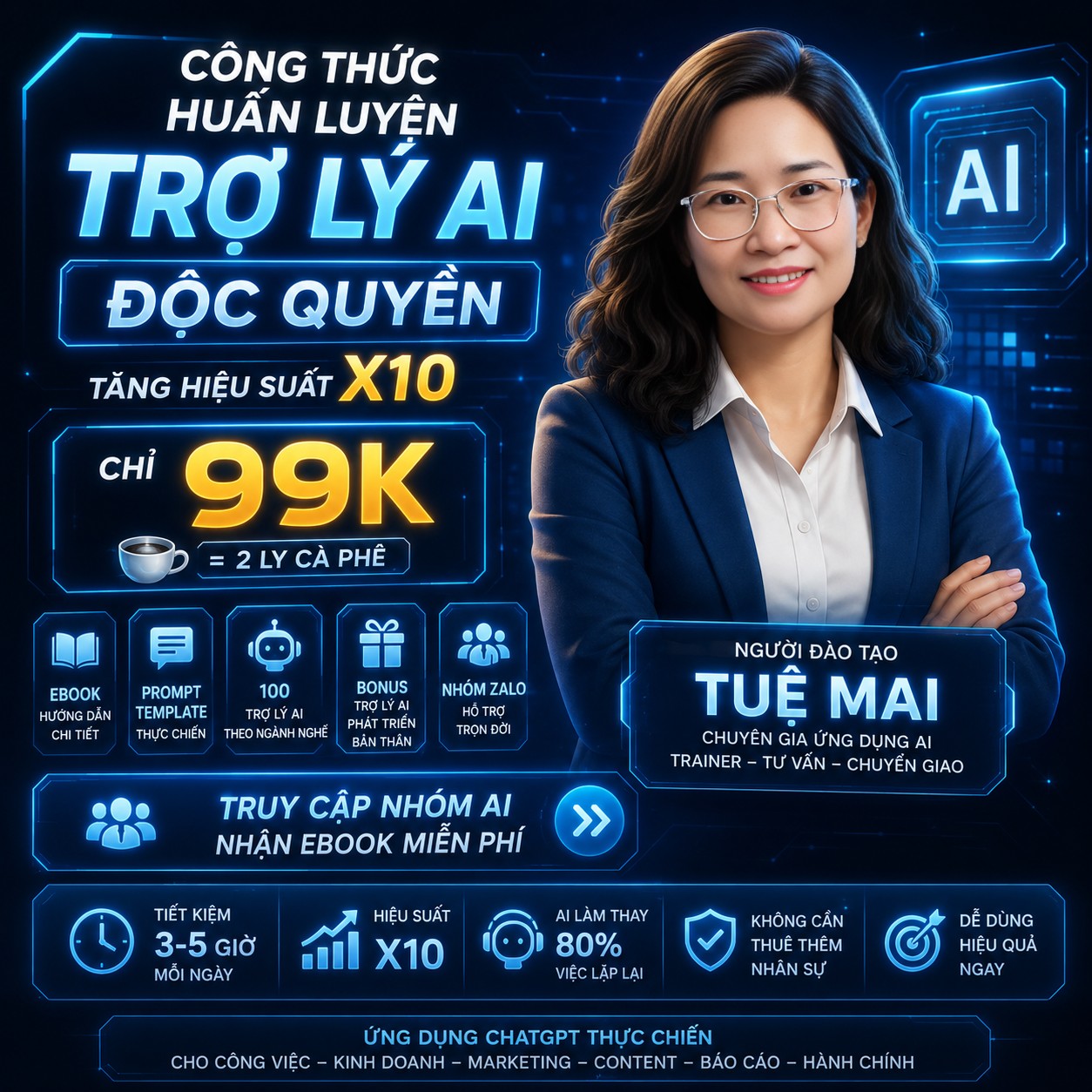 Tuệ Mai — Chuyên gia ứng dụng AI — Công thức huấn luyện trợ lý AI độc quyền
